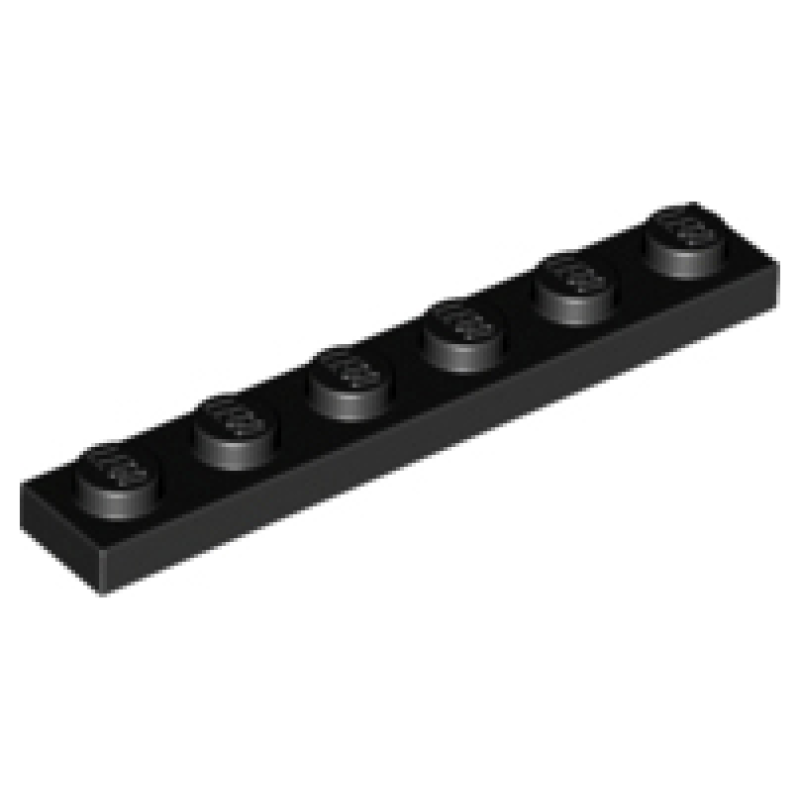 Plaat 1x6 Black